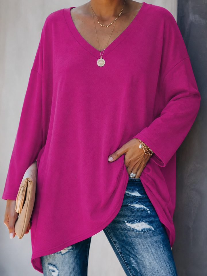 Amara | Women's Oversized V-Neck Tunic Top