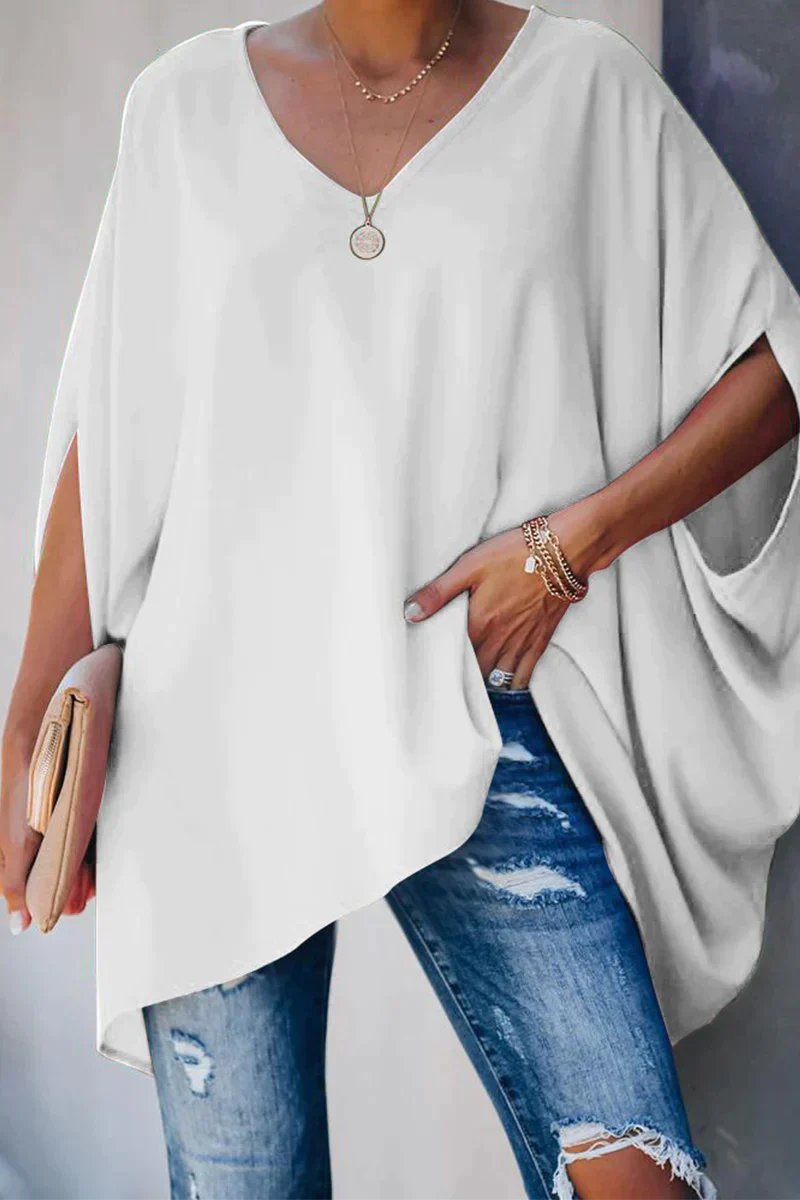 Amara | Women's Oversized V-Neck Tunic Top