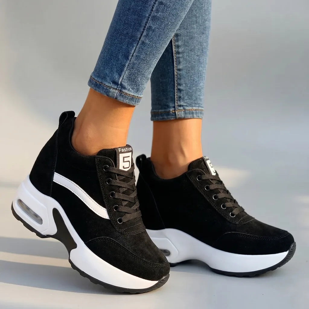 Amelie | Women's Chunky Platform Wedge Sneakers with Air Cushion Sole