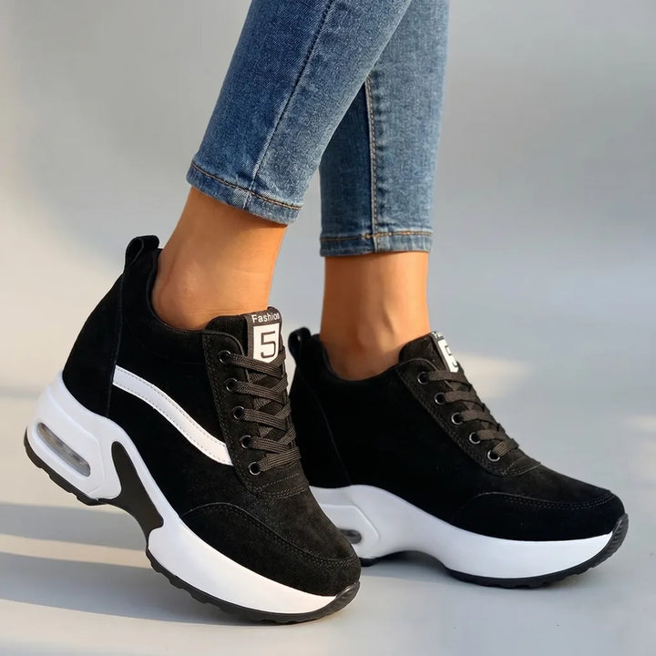 Amelie | Women's Chunky Platform Wedge Sneakers with Air Cushion Sole