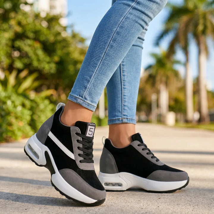 Amelie | Women's Chunky Platform Wedge Sneakers with Air Cushion Sole