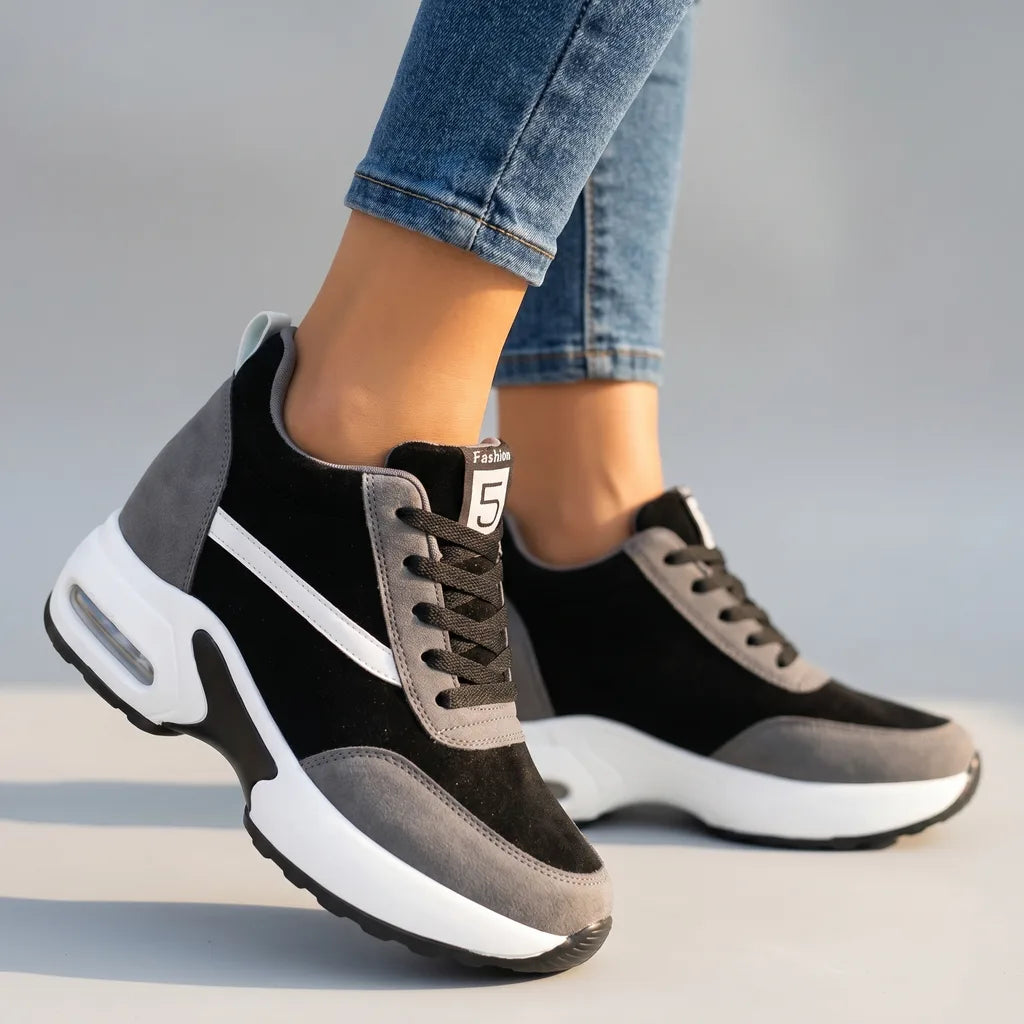 Amelie | Women's Chunky Platform Wedge Sneakers with Air Cushion Sole