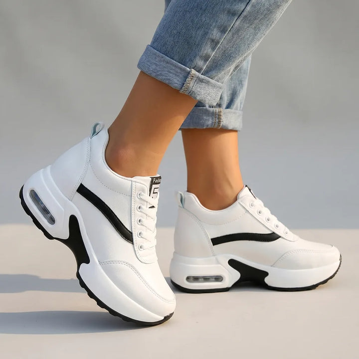 Amelie | Women's Chunky Platform Wedge Sneakers with Air Cushion Sole