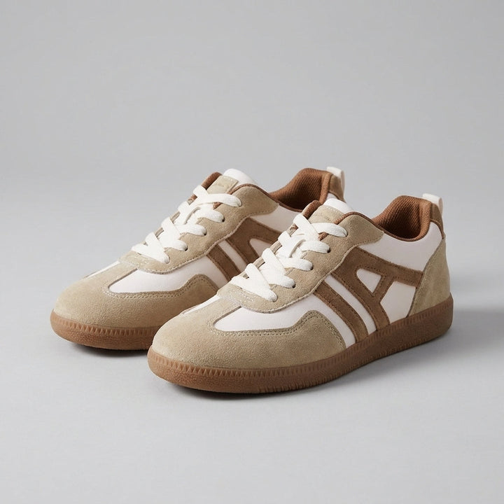 Retro Suede Colorblock Lace Up Casual Sneaker