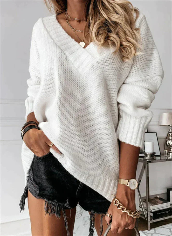 Astrid | Women's Oversized V-Neck Sweater