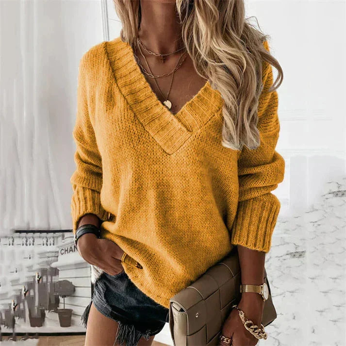 Astrid | Women's Oversized V-Neck Sweater