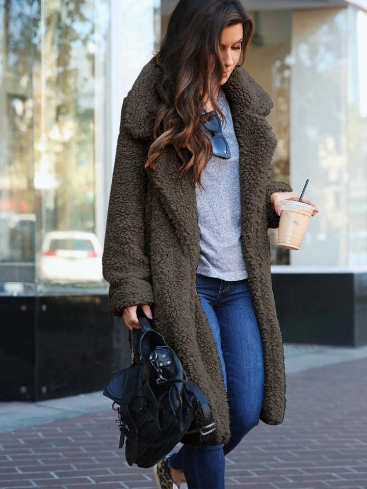Vivienne | Women's Long Teddy Fleece Coat