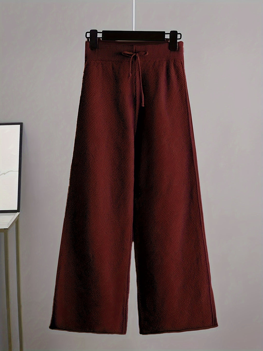 Freya | Women's Ribbed Sweater and Wide-Leg Knitted Pants Set