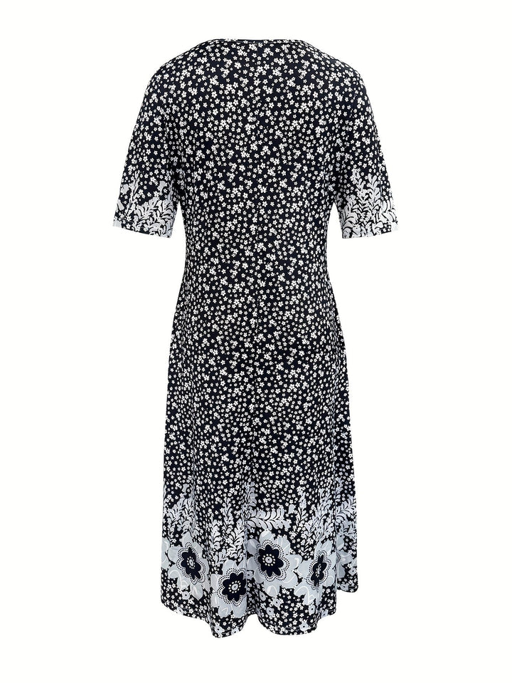 Fliss™-Floral Peplum Dress