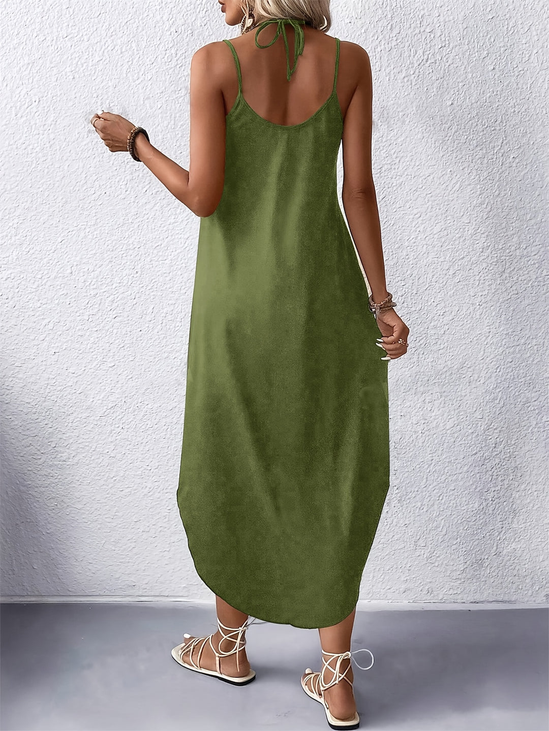 Floral Print Slit Cami Maxi Dress for Vacation Style