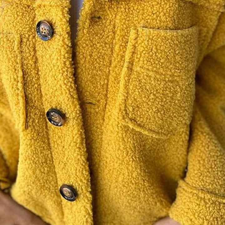 Brenna | Women's Sherpa Button-Front Jacket with Chest Pockets