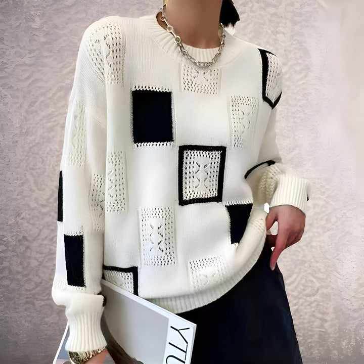 Britte™ | Women's Geometric Knitted Sweater