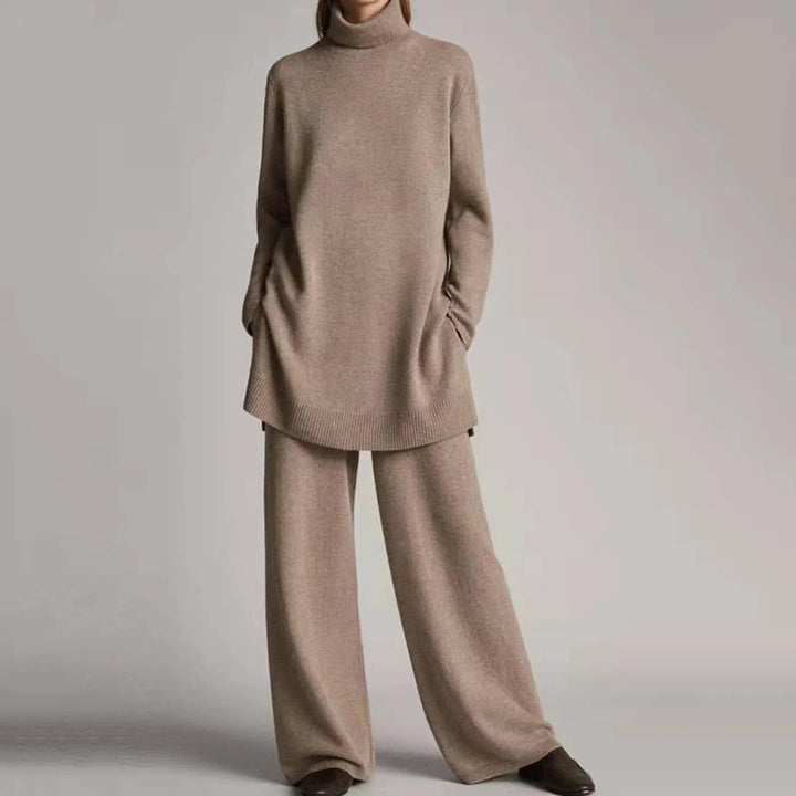 Bellamy | Women's Turtleneck Sweater Set with Wide-Leg Pants