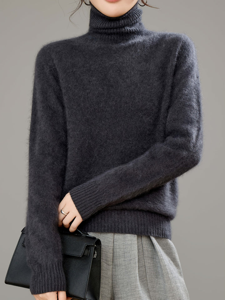 Marceline | Women's Brushed Cashmere Wool Turtleneck Sweater