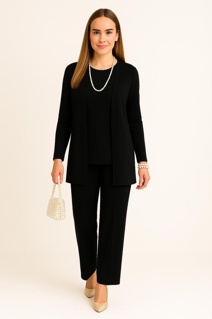 Viv - Cardigan, Top & Trousers Set