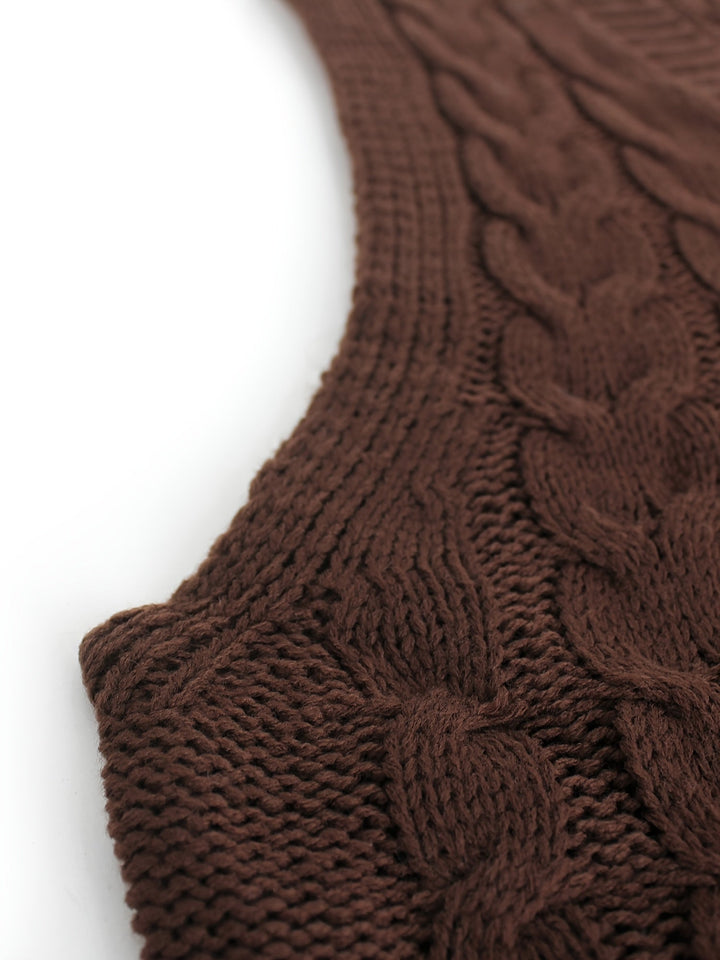 Wrenley | Women's Cable Knit V-Neck Sweater Vest
