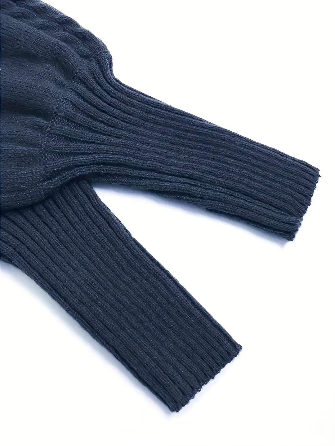 Solveig | Women's Ribbed Puff Sleeve Cable Knit Mock Neck Sweater