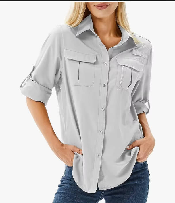 Ranger | Women's UPF 50 Long Sleeve Hiking Shirt with Roll-Tab Sleeves