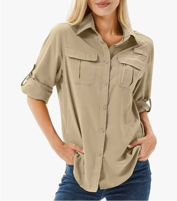 Ranger | Women's UPF 50 Long Sleeve Hiking Shirt with Roll-Tab Sleeves