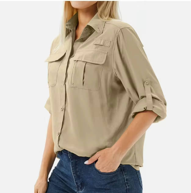 Ranger | Women's UPF 50 Long Sleeve Hiking Shirt with Roll-Tab Sleeves