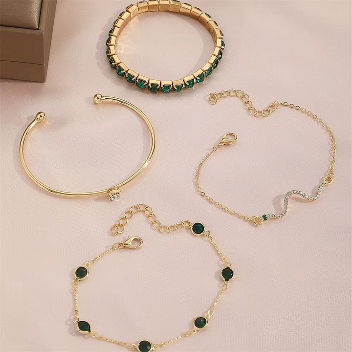 Miray -Aurora Emerald Bracelet Set