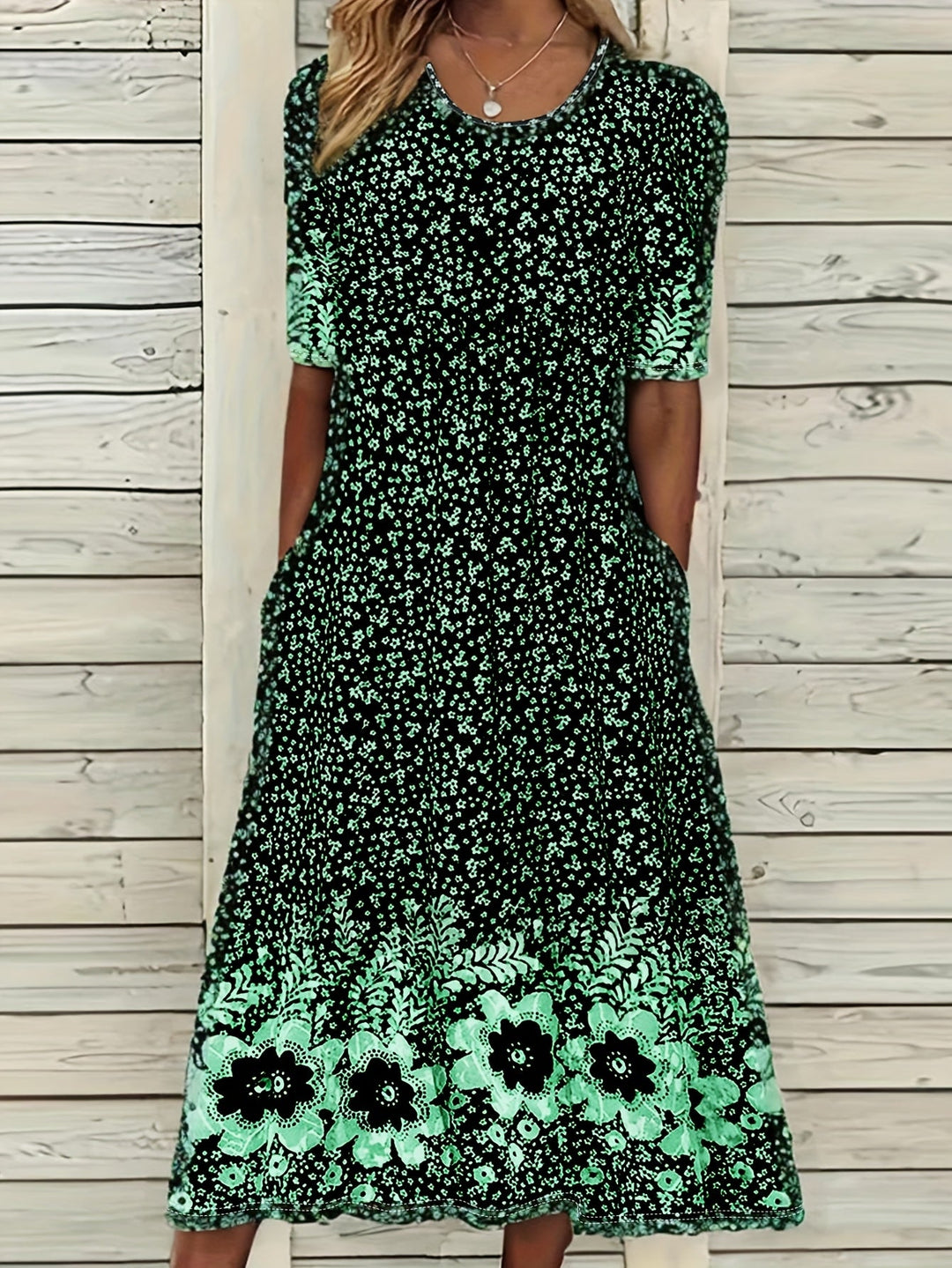 Fliss™-Floral Peplum Dress