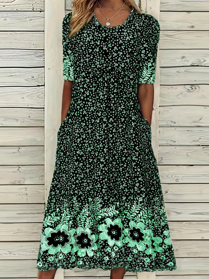 Fliss™-Floral Peplum Dress