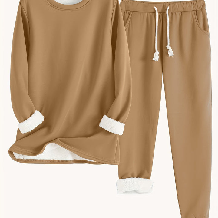 Wren | Women's Fleece-Lined Sweatshirt and Jogger Set