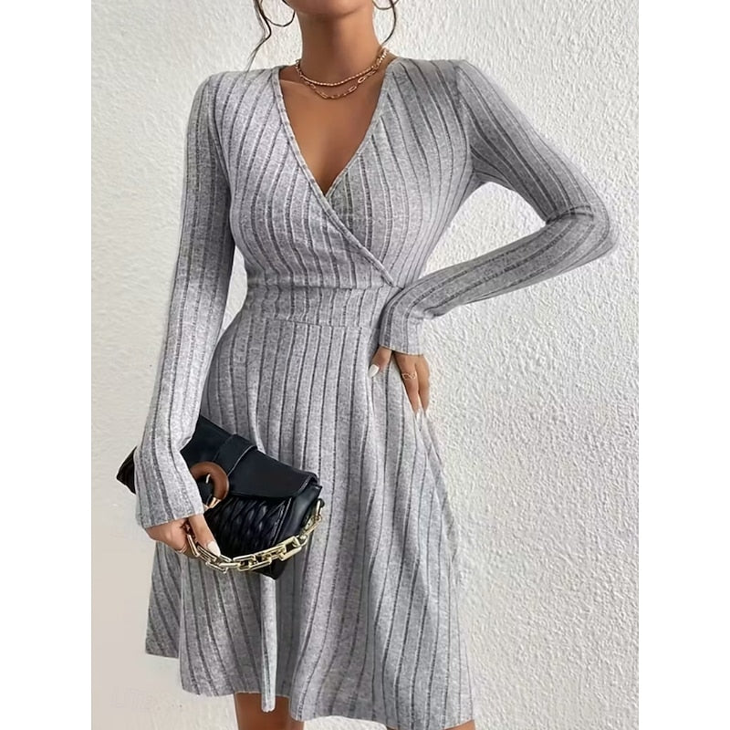 Marisol | Women's Wrap Neck A-Line Dress