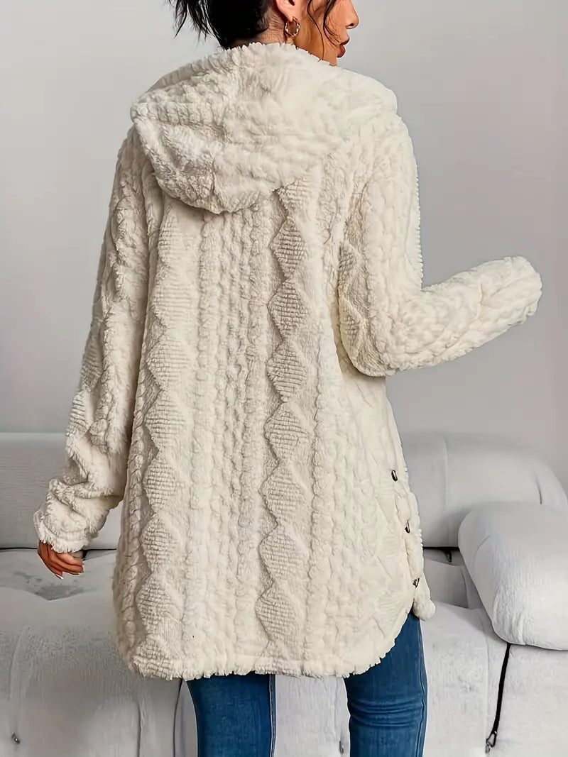 Erin | Women's Oversized Fleece Hooded Cardigan