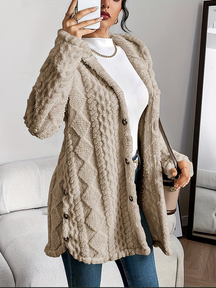 Erin | Women's Oversized Fleece Hooded Cardigan