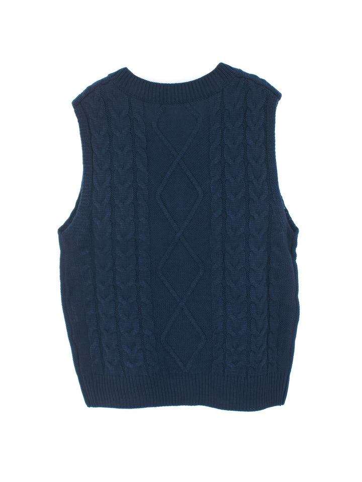 Wrenley | Women's Cable Knit V-Neck Sweater Vest