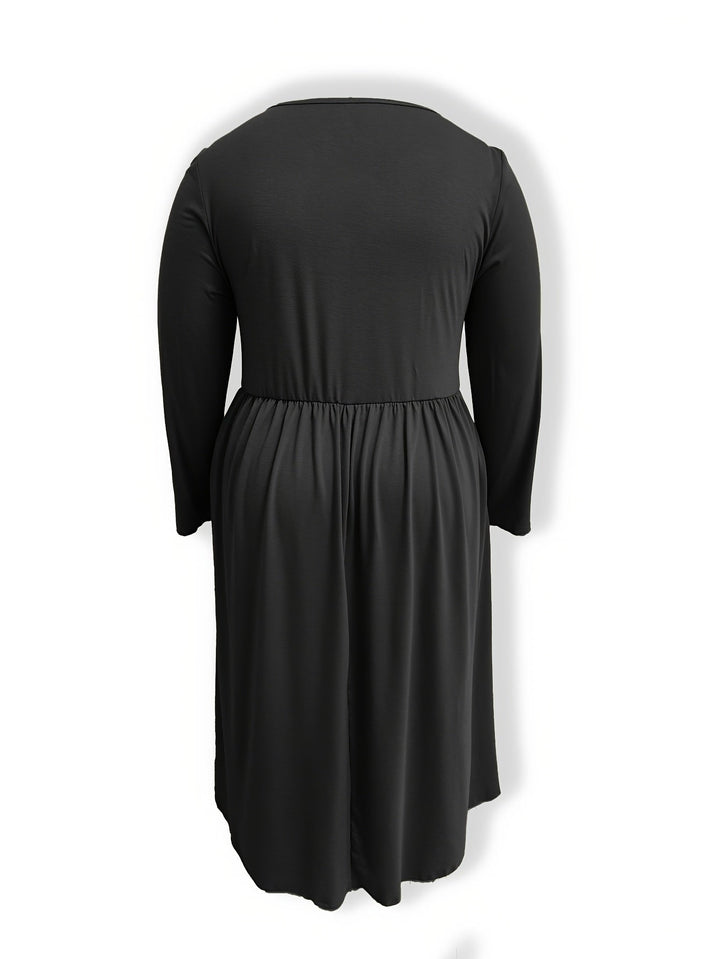Lucile™-PLUS SIZE-Long Sleeve Dress