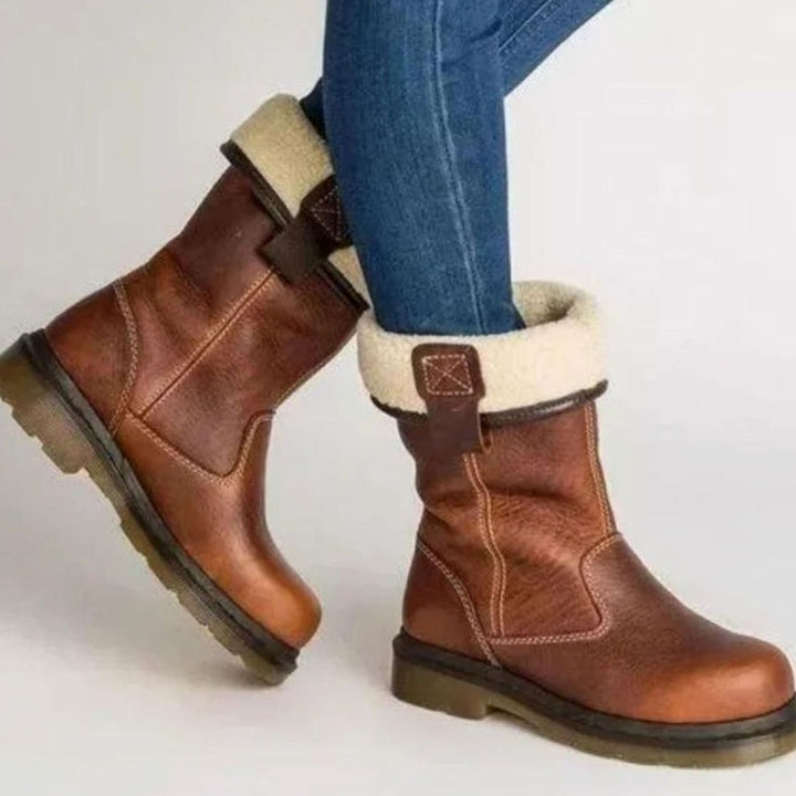 Maeve | Women’s Mid Calf Leather Winter Boots