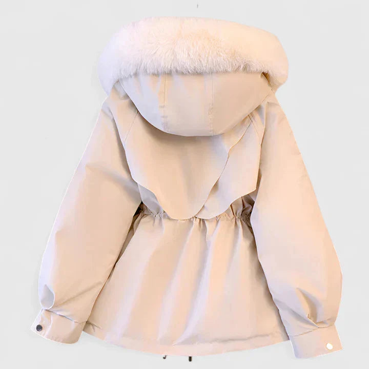 Aya | Women's Faux Fur Hood Parka Coat with Drawstring Waist