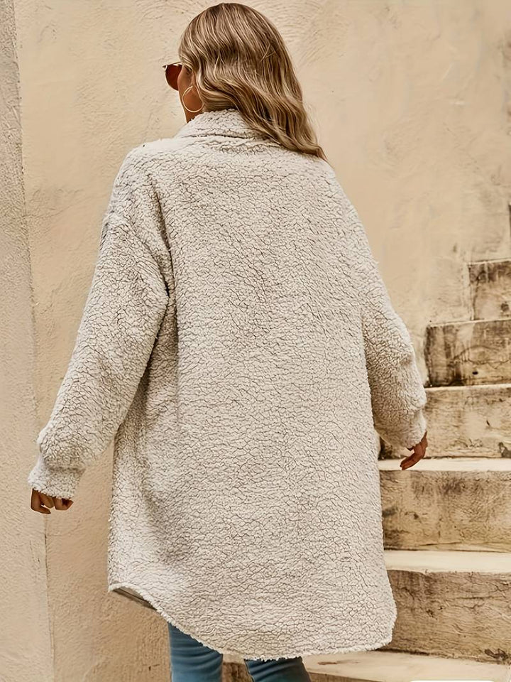 Ivy | Women's Oversized Long Coat with Button-Front Closure