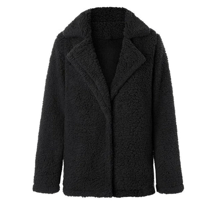 Jamie | Women's Relaxed Fit Teddy Fleece Jacket with Notched Lapel