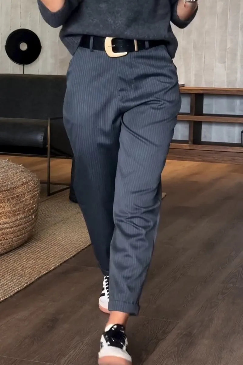 Mathilda | Elegant, Figure-Flatting Striped Trousers