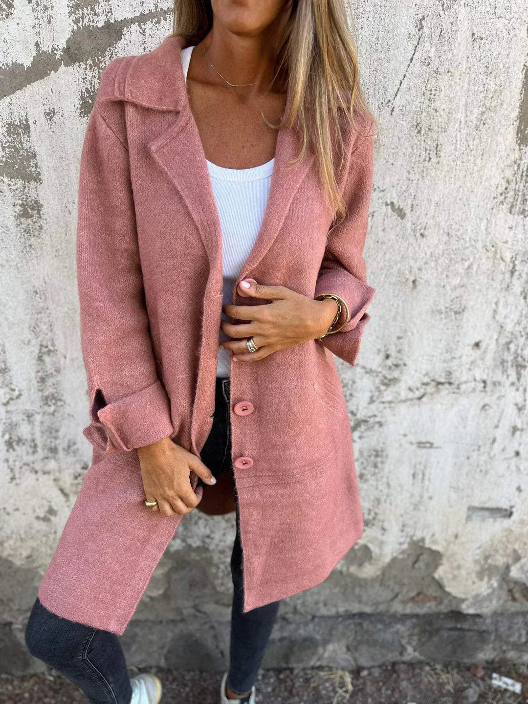 Camile-Casual Single Breasted Wool Coat