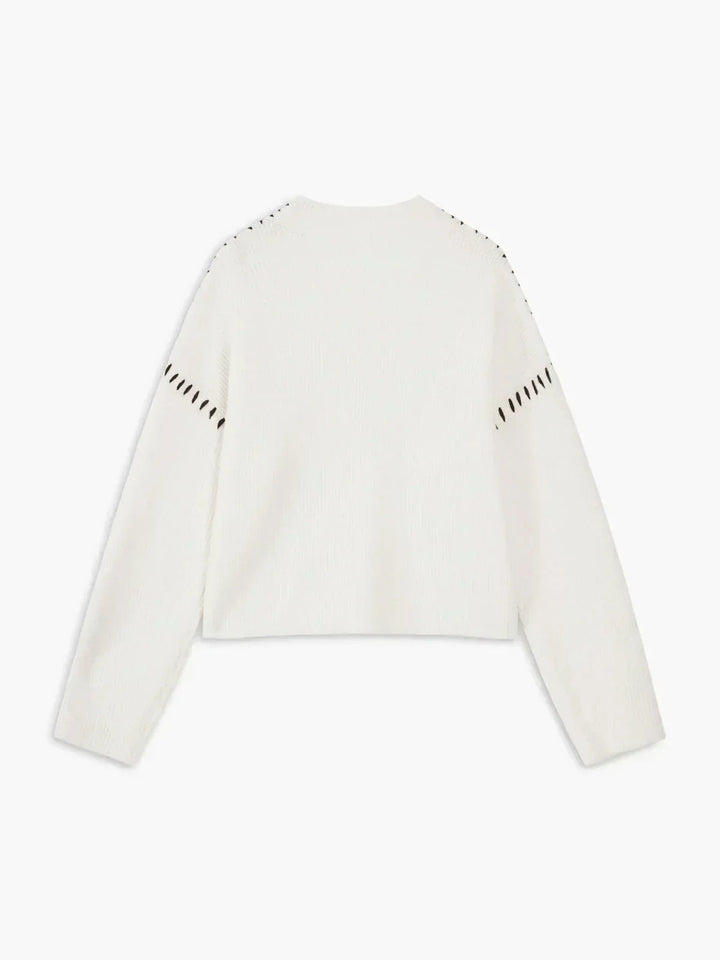 Nia | Women's Cropped Mock Neck Ribbed Sweater