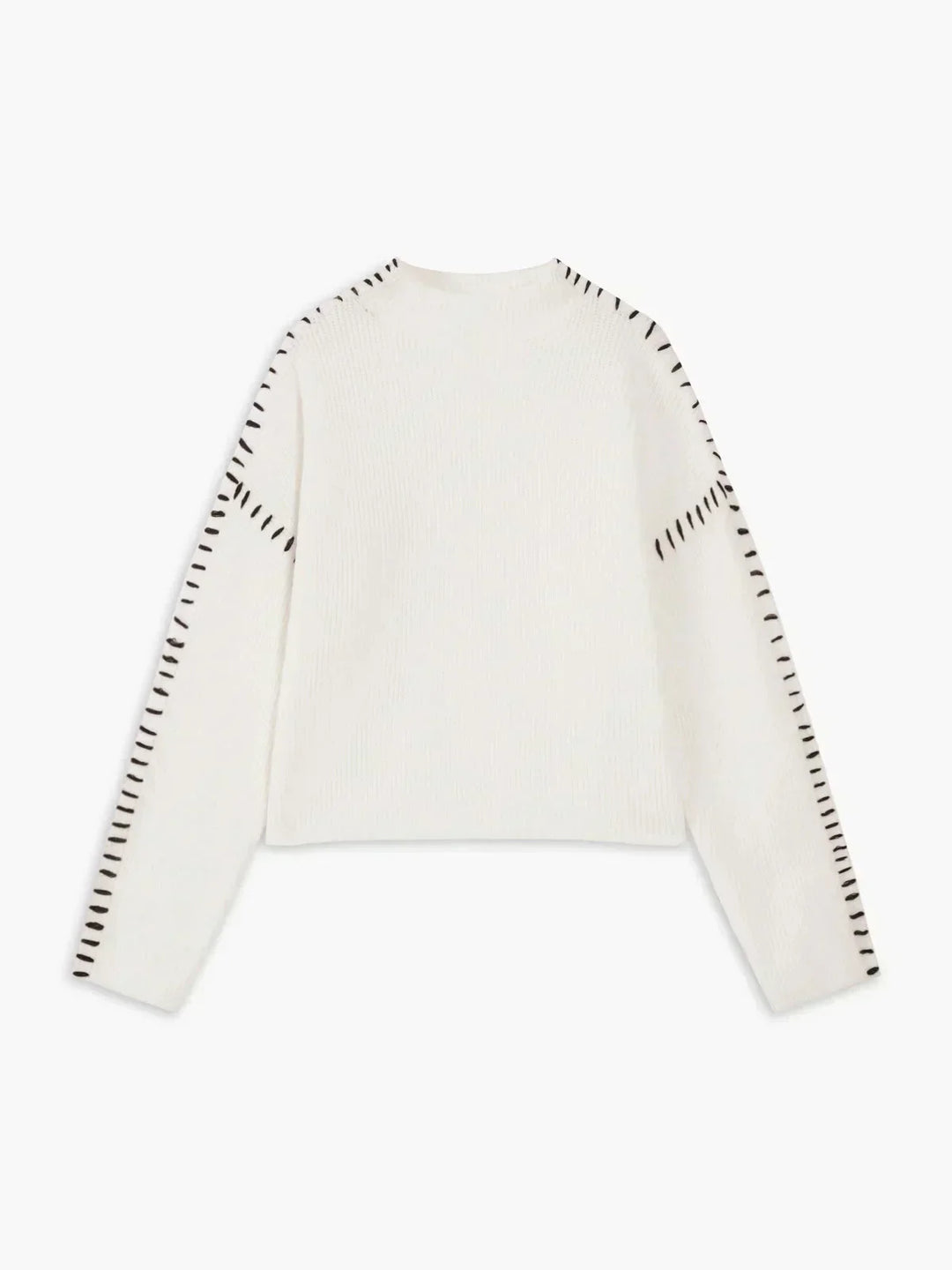 Nia | Women's Cropped Mock Neck Ribbed Sweater