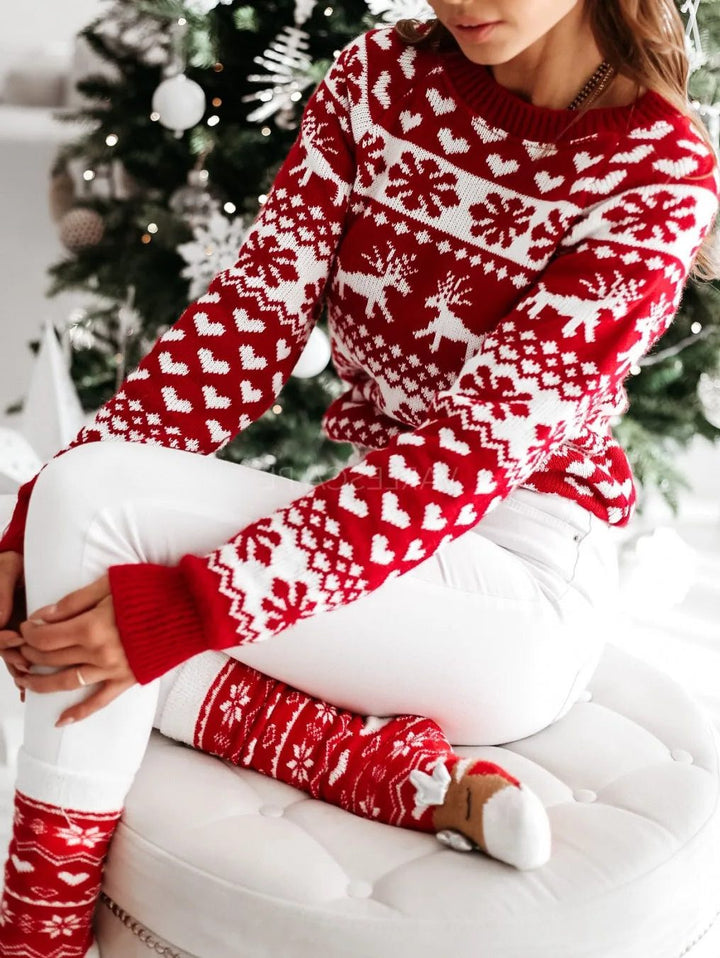 Winnie | Women’s Nordic Fair Isle Christmas Crew Neck Sweater