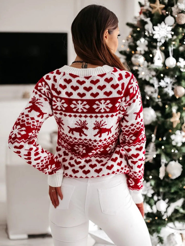Winnie | Women’s Nordic Fair Isle Christmas Crew Neck Sweater