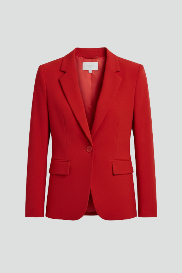 Notch Lapel Single Button Welt Pocket Slim Fit Blazer