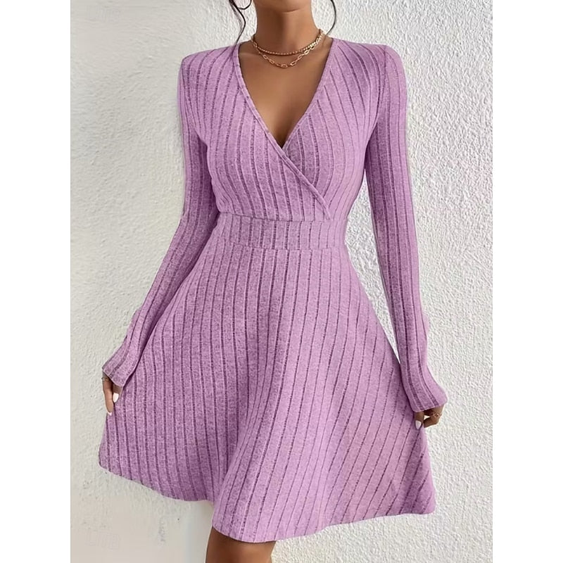Marisol | Women's Wrap Neck A-Line Dress