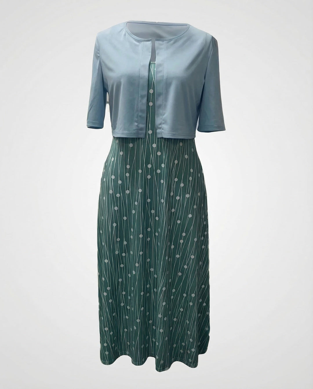 Floral Summer Midi Dress Two Piece Set - Wedding Guest