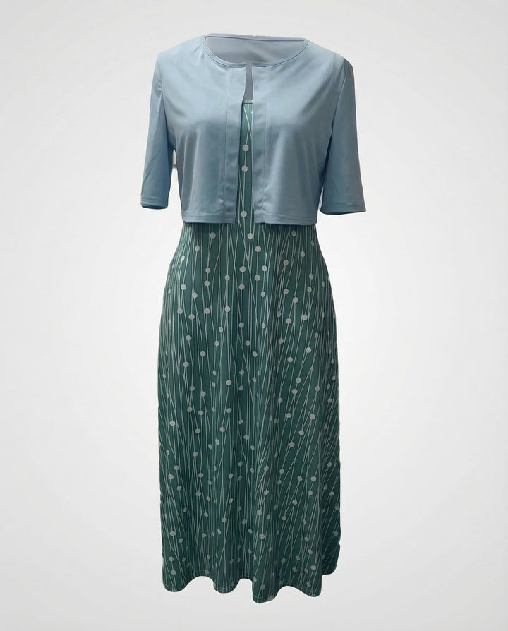 Floral Summer Midi Dress Two Piece Set - Wedding Guest