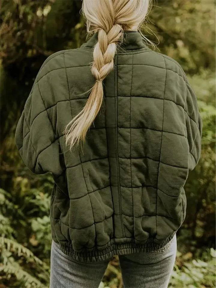 Caroline | Women's Oversized Quilted Jacket with Stand Collar