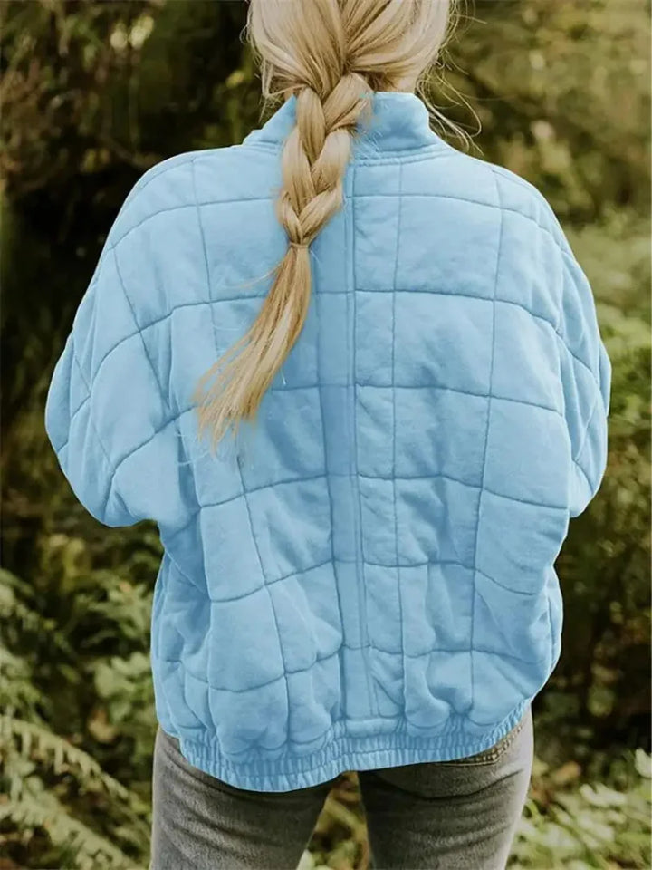 Caroline | Women's Oversized Quilted Jacket with Stand Collar