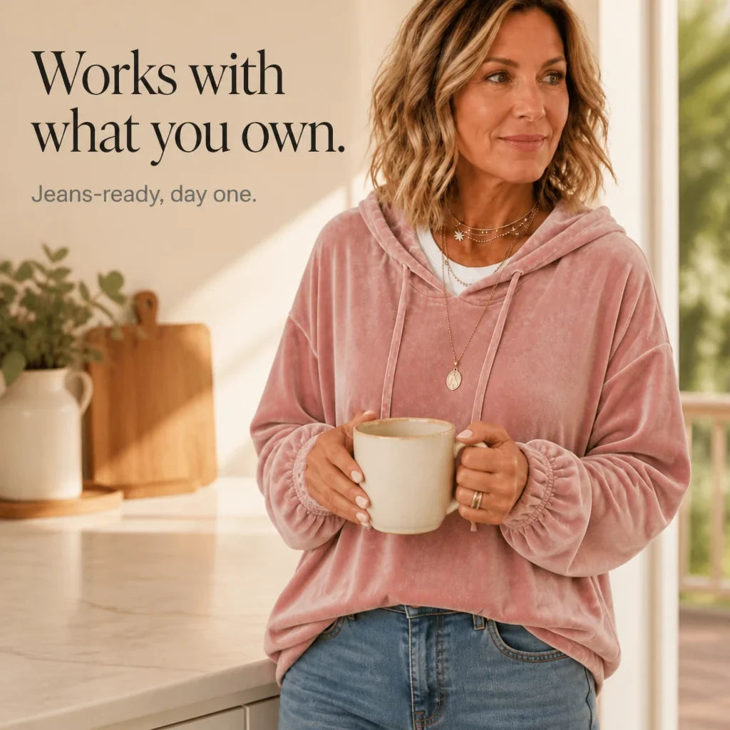 Rita | Women's Drawstring Hoodie with Gathered Cuffs
